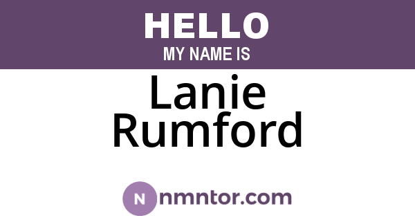 Lanie Rumford