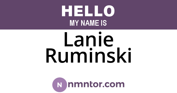 Lanie Ruminski