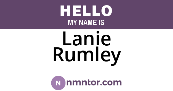 Lanie Rumley