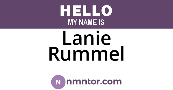 Lanie Rummel