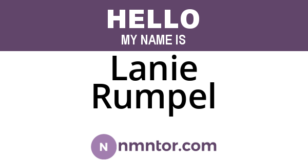 Lanie Rumpel