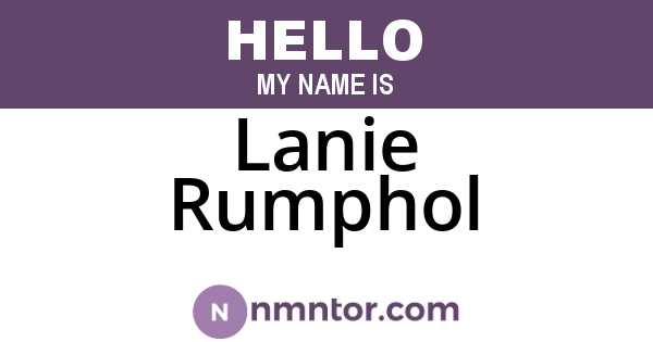 Lanie Rumphol