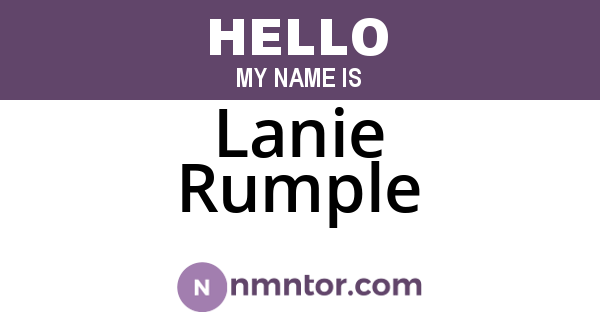 Lanie Rumple