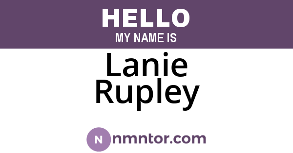 Lanie Rupley