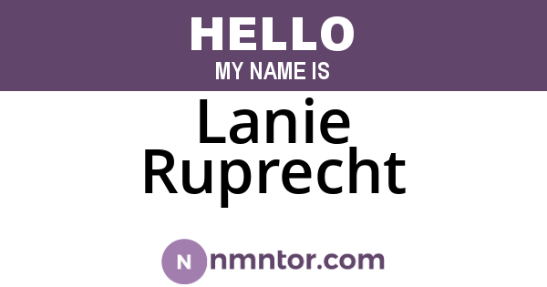 Lanie Ruprecht