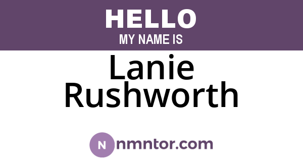 Lanie Rushworth