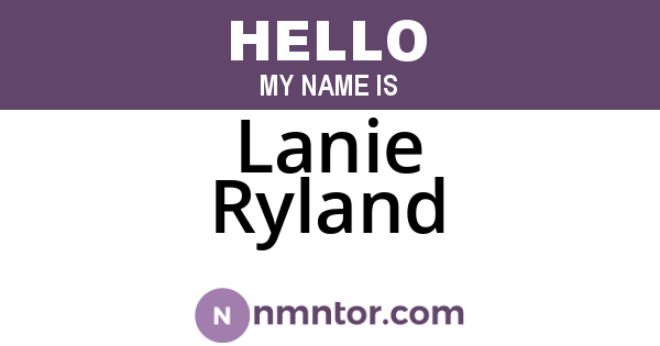 Lanie Ryland