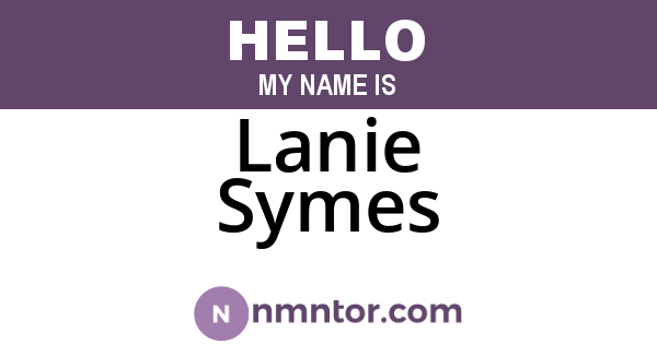 Lanie Symes