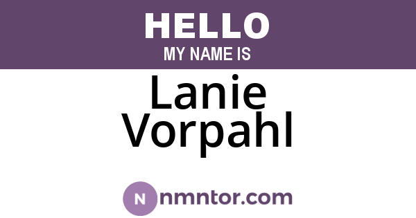 Lanie Vorpahl