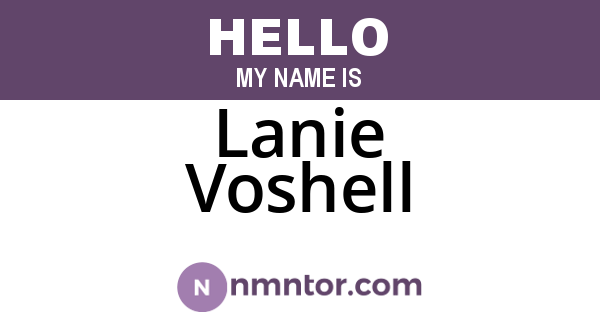 Lanie Voshell