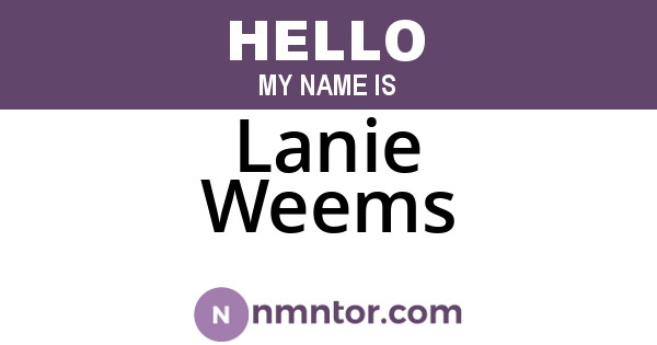 Lanie Weems