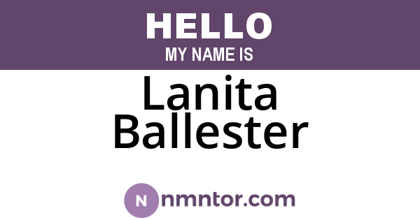 Lanita Ballester