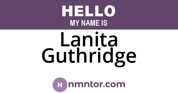 Lanita Guthridge