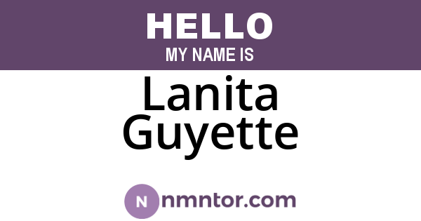 Lanita Guyette