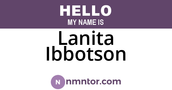 Lanita Ibbotson
