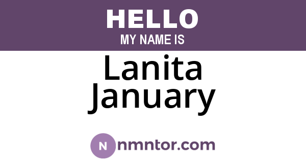 Lanita January