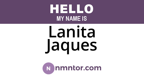 Lanita Jaques