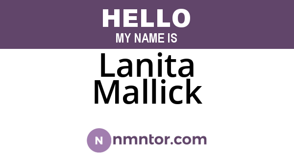Lanita Mallick