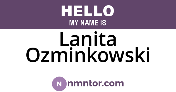 Lanita Ozminkowski