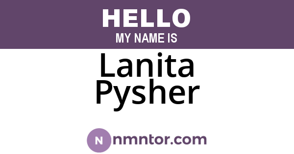 Lanita Pysher