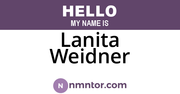 Lanita Weidner