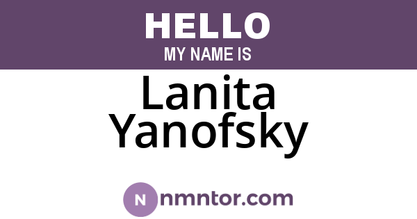 Lanita Yanofsky