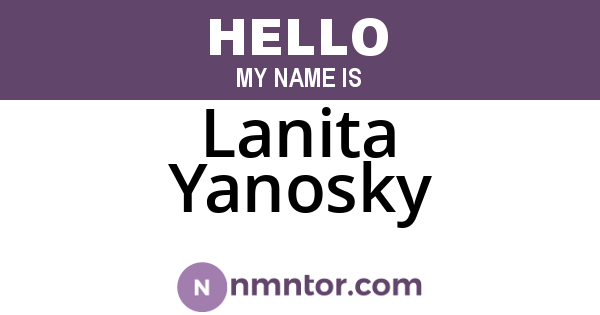 Lanita Yanosky