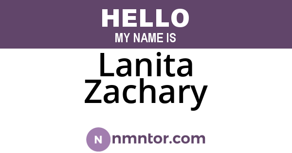 Lanita Zachary