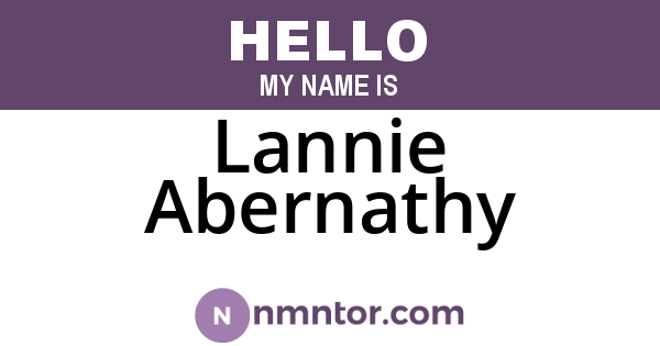 Lannie Abernathy