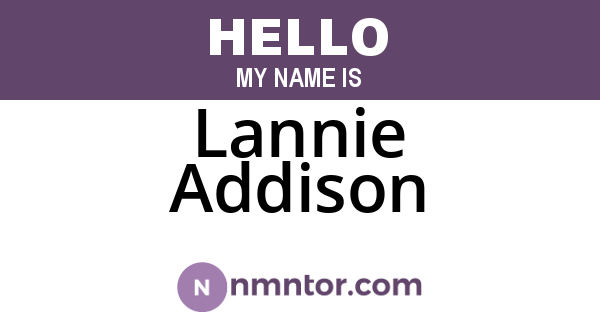 Lannie Addison