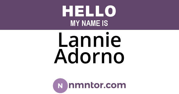 Lannie Adorno