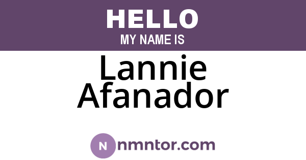 Lannie Afanador
