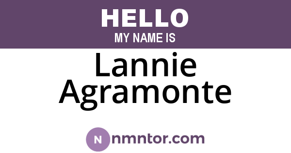 Lannie Agramonte