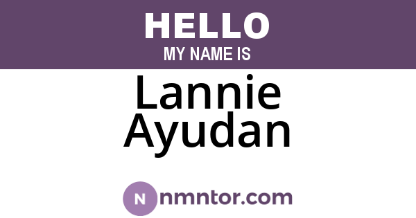 Lannie Ayudan