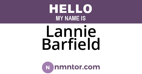 Lannie Barfield