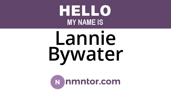 Lannie Bywater