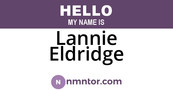 Lannie Eldridge