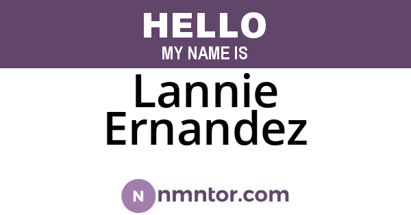 Lannie Ernandez