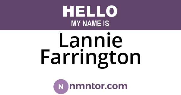 Lannie Farrington