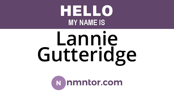 Lannie Gutteridge