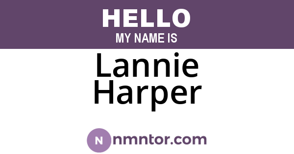 Lannie Harper