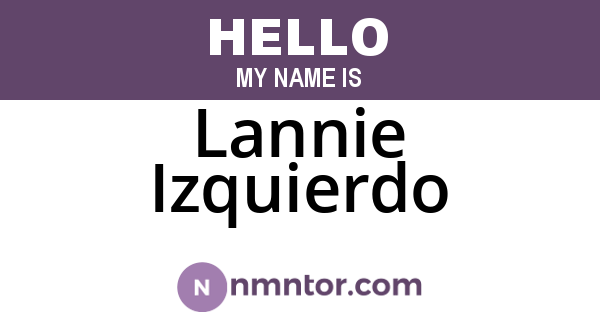 Lannie Izquierdo