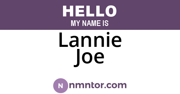 Lannie Joe