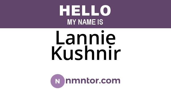 Lannie Kushnir