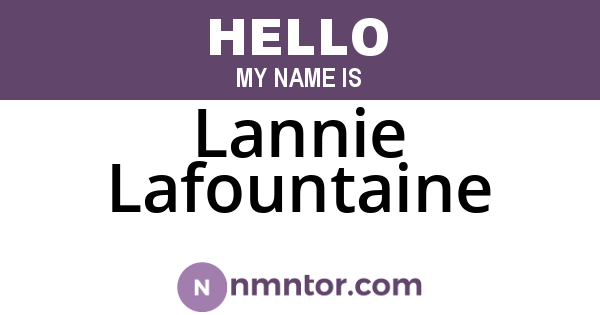 Lannie Lafountaine