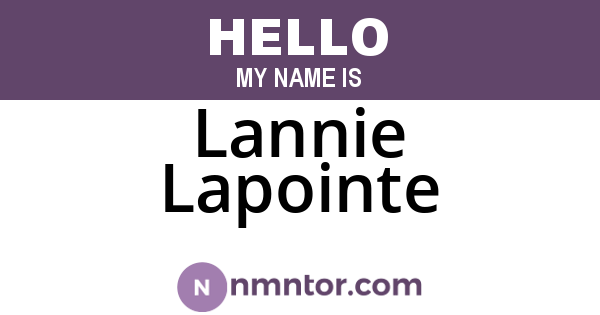 Lannie Lapointe
