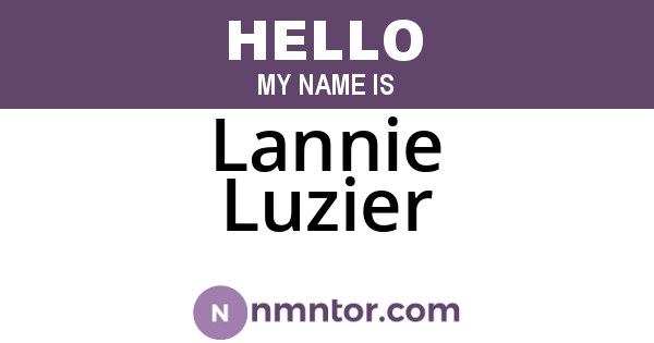 Lannie Luzier