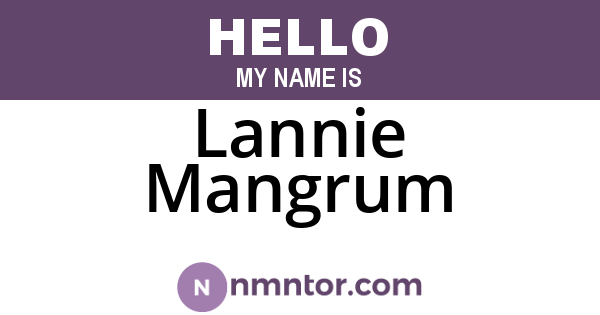 Lannie Mangrum