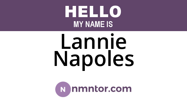 Lannie Napoles