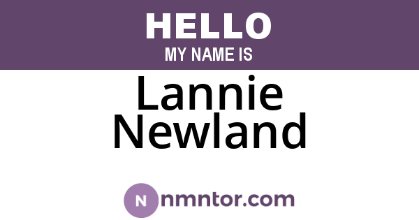 Lannie Newland